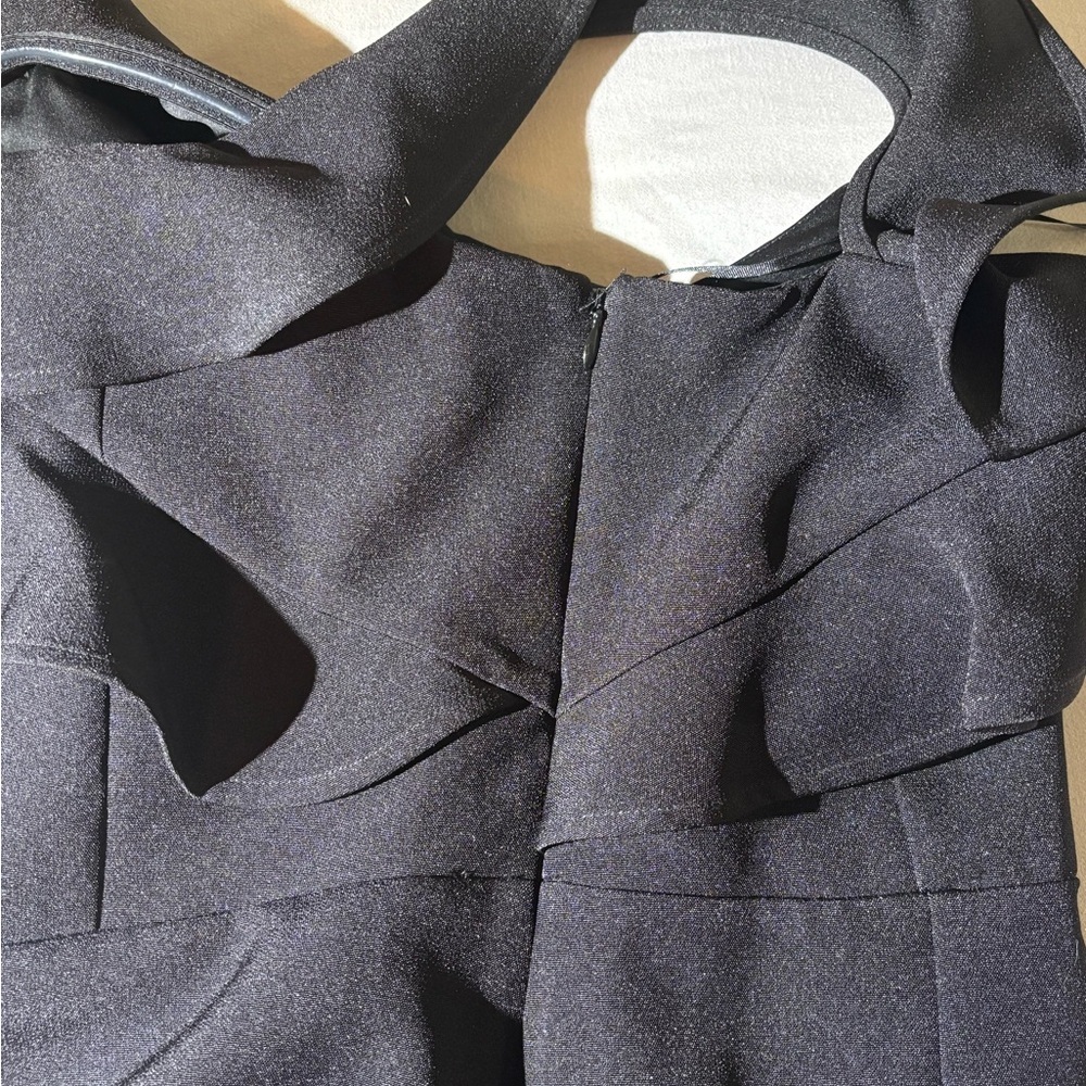 Express Black Asymmetrical Ruffle Dress - Picture 6 of 9